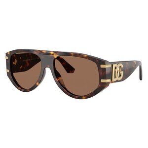 New Dolce & Gabbana Havana Aviator DG4499 502/73 Sunglasses Women